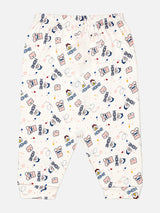 Unisex Baby Cotton Printed Top and Pyjama Set with Soft Comfort, Coordinated Nightwear Style and Everyday Ease