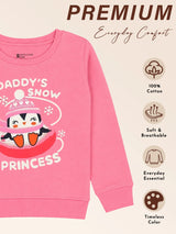 Baby Girls Round Neck Full Sleeve Sweatshirt for Regular Casual Wear, Easy Styling and Comfortable Movement