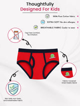 Boys Cotton Spandex Innerwear Brief with Stretch Lycra Band for Everyday Comfort and Secure Fit - Pack of 6