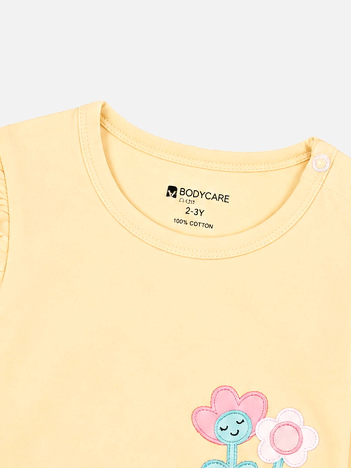 Baby Girls Interlock Cotton T-Shirt with Regular Fit and Soft Breathable Fabric for Casual Everyday Comfort