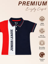 Baby Boys Pique Collar Half Sleeve T-Shirt with Regular Fit and Soft Breathable Fabric for Casual Wear - Pack of 1