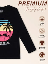 Girls Round Neck Full Sleeves Printed T-Shirt with Casual Styling, Easy Movement and Comfortable Regular Wear Appeal
