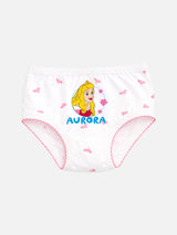 Girls Princess 100% Cotton Panty Character Print Underwear for Soft Comfort and Daily Innerwear Use - Pack of 3