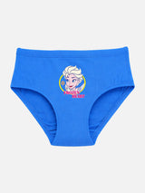 Girls Frozen Printed Panty 100% Cotton Underwear with Inner Elastic for Soft Comfort and Daily Innerwear Use - Pack of 3