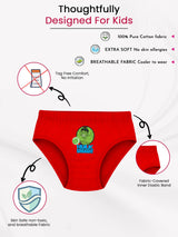 Boys Avengers Brief Inner Elastic Underwear with Character-Inspired Styling for Comfortable Daily Innerwear Use - Pack of 3