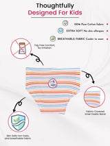 Baby Girls Minnie & Friends Innerwear Panty Cotton Solid with Inner Elastic for Everyday Comfort - Pack of 4