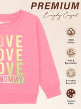 Baby Girls Round Neck Full Sleeve Sweatshirt for Comfortable Casual Wear, Everyday Styling and Regular Use