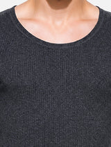 Men Thermal Top with Round Neck and Full Sleeves for Winter Wear, Warm Base Layer Comfort and Regular Use