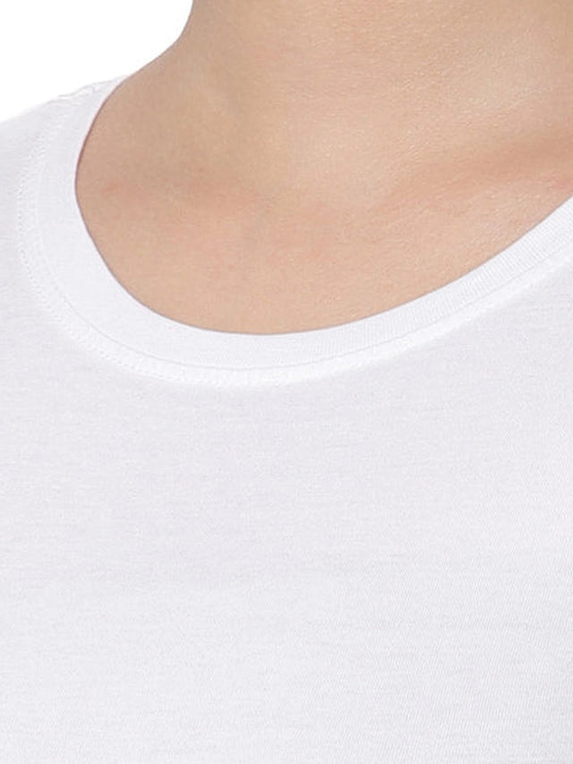 Women Solid T-Shirt Round Neck Half Sleeves with Clean Everyday Styling for Casual Wear and Comfort Essentials