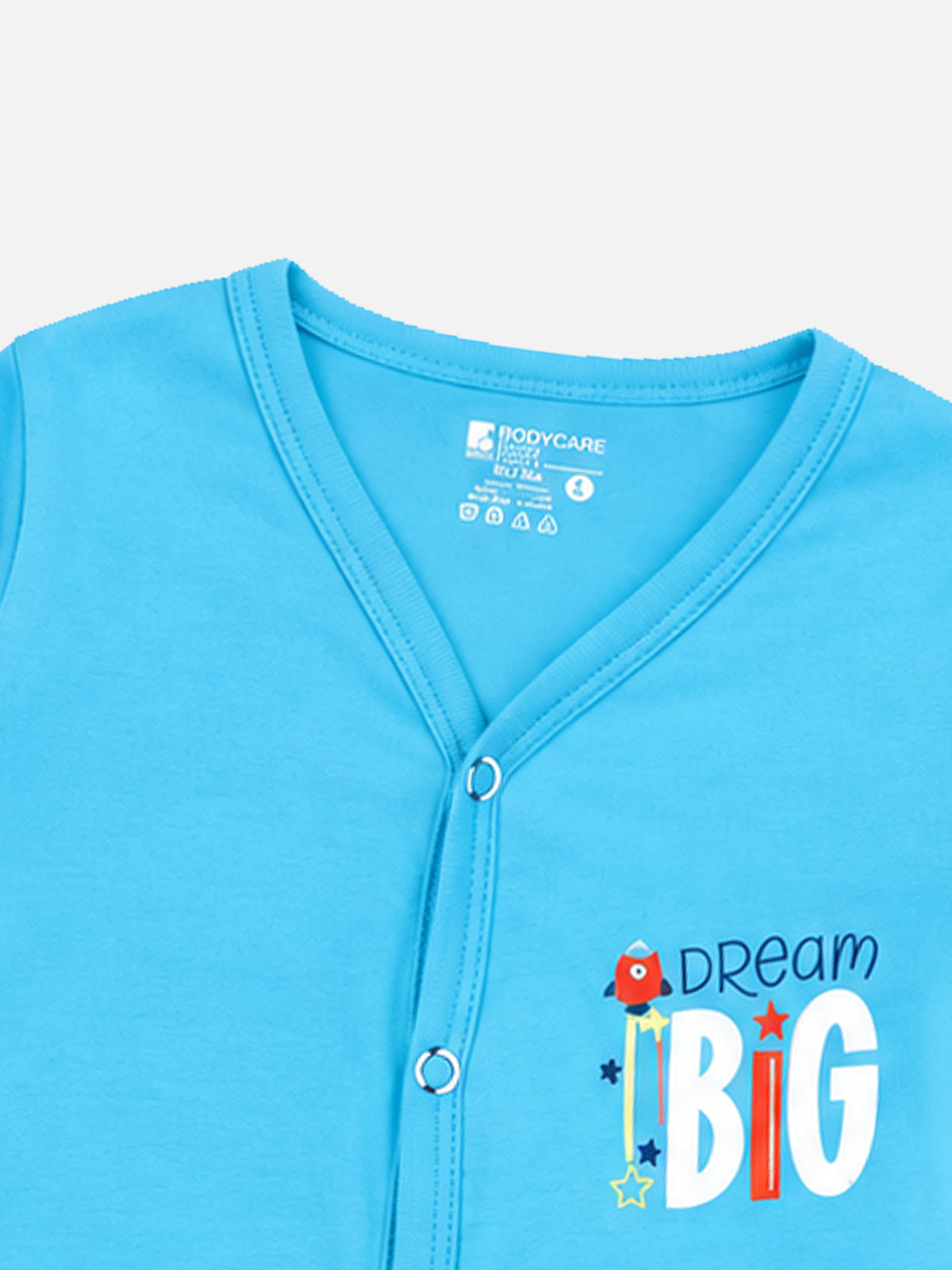 Unisex Baby Front Open Full Sleeve Romper in 100% Cotton for Sleepsuit Comfort and Easy Everyday Dressing
