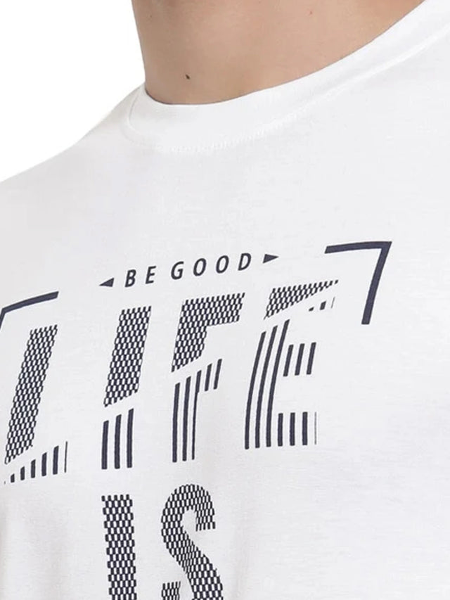 Men T-Shirt Round Neck Half Sleeves with Clean Everyday Styling for Casual Wear and Wardrobe Basics Essentials