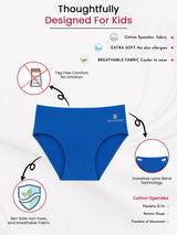 Girls Cotton Spandex Innerwear Panty with Inner Elastic for Comfortable Fit, Everyday Support and Wardrobe Essentials - Pack of 6