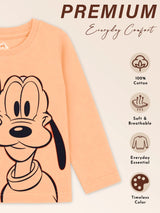 Baby Boys Mickey & Friends Interlock T-Shirt Round Neck Full Sleeves Warm Wear Top with Regular Fit Comfort