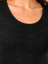 Women Round Neck Full Sleeves Thermal Top with Thin Fabric and High Warmth for Optimum Heat in Cold Weather