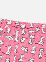 Girls 100% Cotton Printed Track Pant with Side Pockets and Regular Fit Jogger Styling for Comfortable Kids Activewear