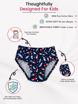 Boys 100% Cotton Brief Inner Elastic Pack of 3