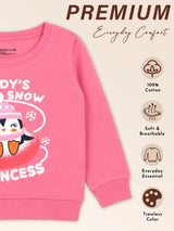 Baby Girls Round Neck Full Sleeve Sweatshirt for Comfortable Casual Wear, Easy Movement and Everyday Styling