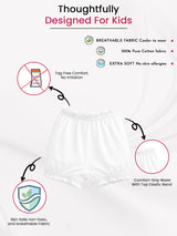 Unisex 100% Cotton Bloomer with Attached Elastic for Soft Everyday Innerwear Comfort and Use - Pack of 3