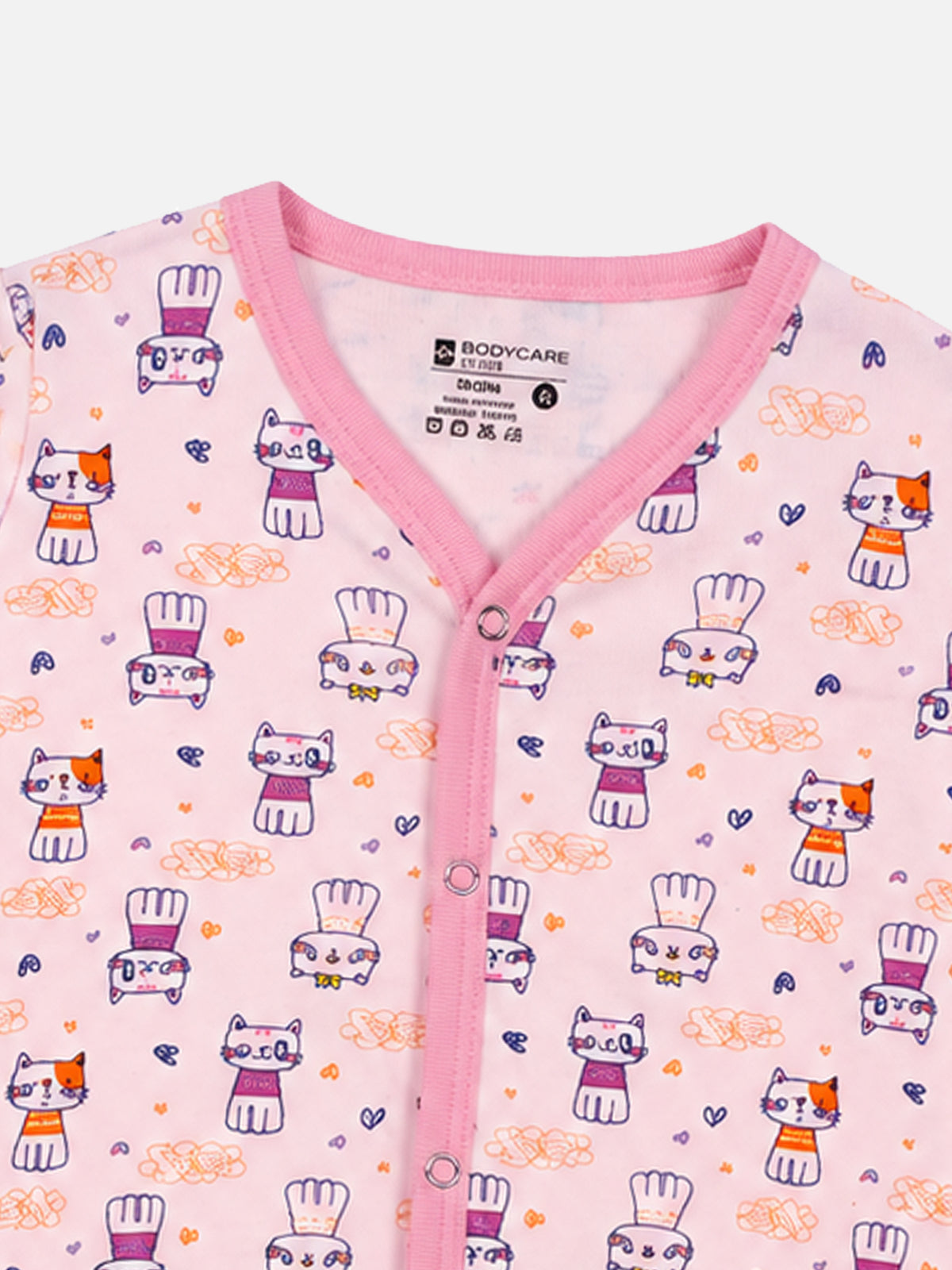 Unisex Baby Full Sleeve Front Open Romper in 100% Cotton for Sleepsuit Comfort, Easy Changing and Everyday Babywear