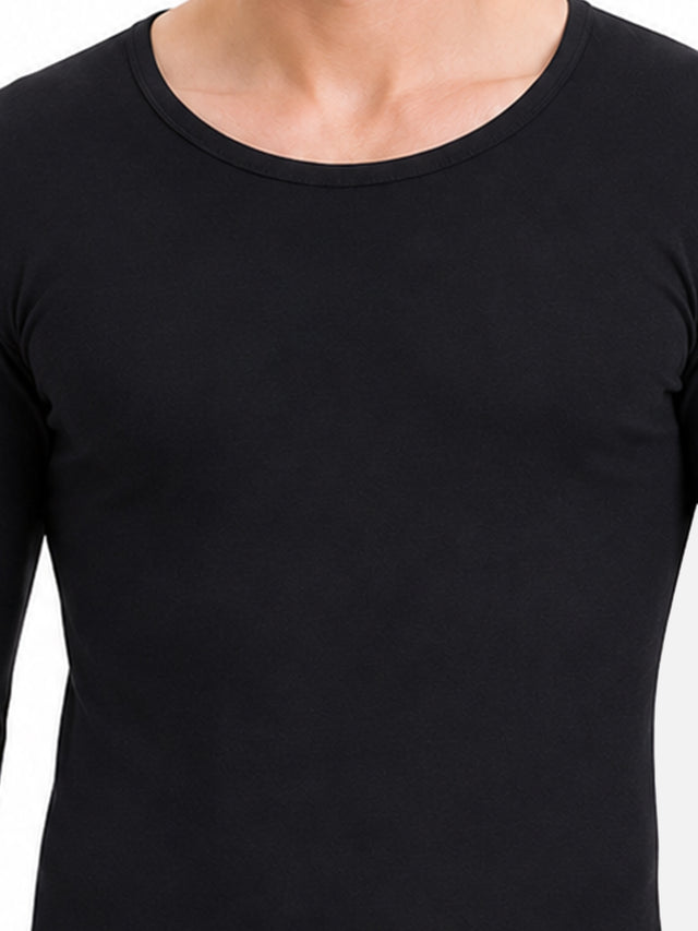 Men Crew Neck Thermal Top with Full Sleeves for Winter Base Layering, Cold-Weather Comfort and Everyday Innerwear - Pack of 1