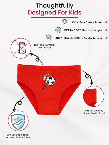 Boys Cotton Brief Inner Elastic Pack of 4 - Bodycare