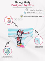 Girls Minnie & Friends 100% Cotton Innerwear Panty Inner Elastic for Everyday Innerwear Comfort, Secure Fit and Regular Use - Pack of 3