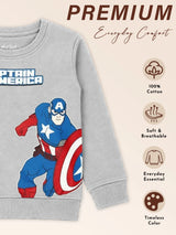 Baby Boys Avengers Round Neck Full Sleeve Sweatshirt for Everyday Casual Wear, Winter Comfort and Playtime Styling