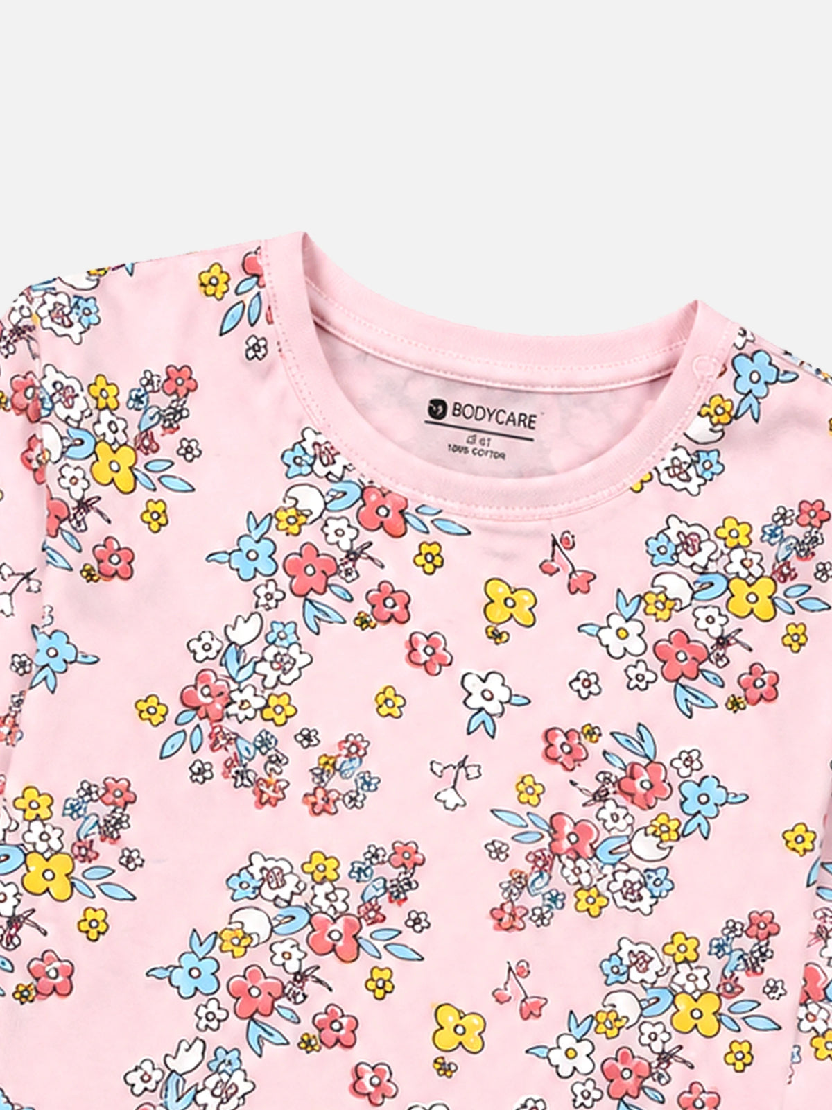Baby Girls Cotton Interlock T-Shirt with Regular Fit and Soft Breathable Fabric for Everyday Casual Wear