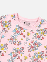 Baby Girls Cotton Interlock T-Shirt with Regular Fit and Soft Breathable Fabric for Everyday Casual Wear