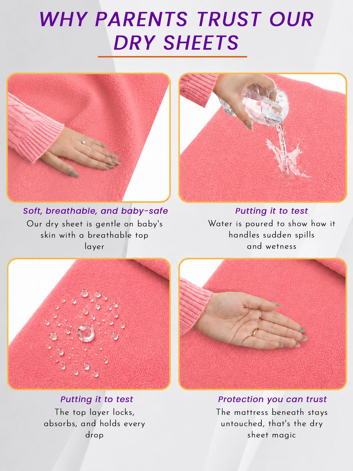 Unisex Dry Sheet for Regular Home Use, Comfortable Bedding Support and Everyday Protection Essentials - Pack of 1