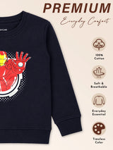 Baby Boys Avengers Round Neck Full Sleeve Sweatshirt for Casual Winter Styling, Everyday Comfort and Easy Movement