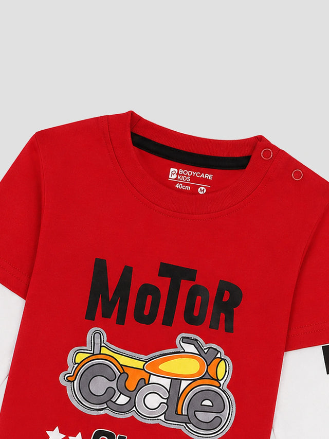 Baby Boys Cotton Interlock T-Shirt with Soft Breathable Fabric and Regular Fit for Casual Wear and Everyday Comfort
