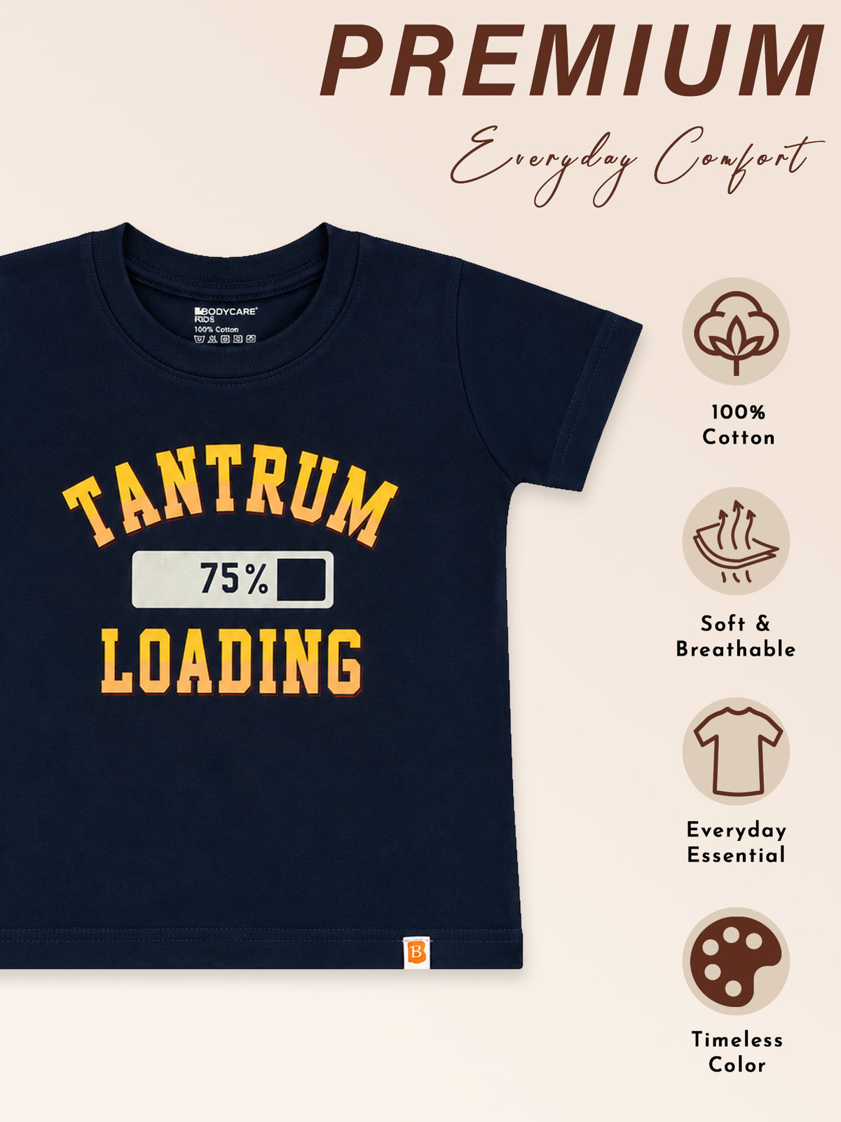 Baby Boys Round Neck Half Sleeve T-Shirt for Casual Wear, Easy Movement, Everyday Comfort and Regular Wardrobe Use