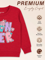Baby Girls Round Neck Full Sleeve Sweatshirt for Easy Casual Styling, Regular Wear and Comfortable Movement