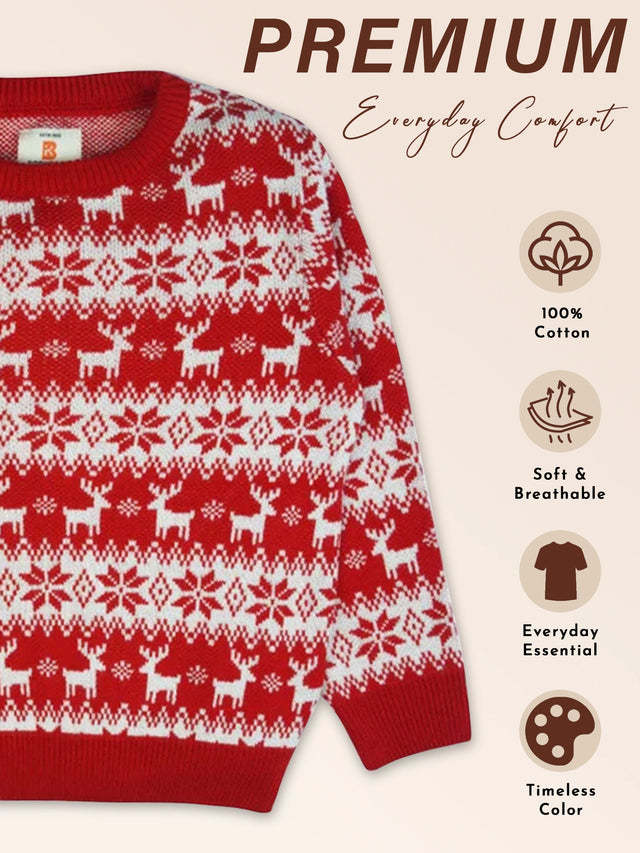 Girls Round Neck Full Sleeves Sweater with Comfortable Winter Wear Styling, Everyday Comfort and Casual Use