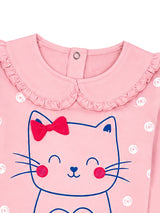 Baby Girls Terry Round Neck Sweatshirt with Regular Fit for Cozy Casual Wear and Everyday Comfort - Pack of 1