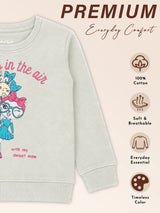 Baby Girls Round Neck Full Sleeve Sweatshirt for Regular Casual Comfort, Easy Styling and Wardrobe Use