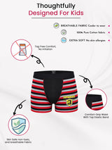 Boys Cotton Spandex Trunk Stretch Lycra Band Pack of 4