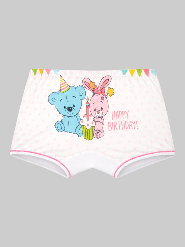 Girls Printed Innerwear Boyshorts with Inner Elastic, Ultrasoft Durable Waistband and All-Day Comfort - Pack of 4