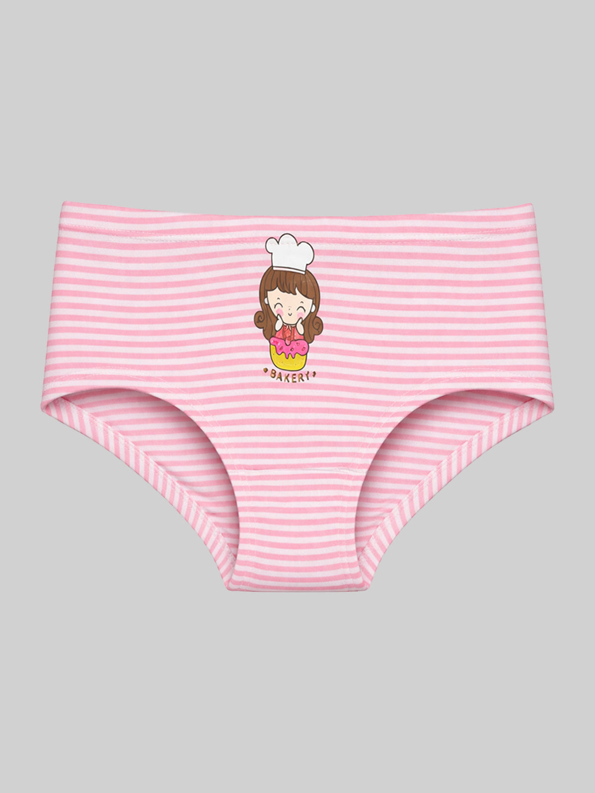 Girls 100% Cotton Panty with Soft Inner Elastic Comfort, Smooth Underwear Fit and Everyday Essentials - Pack of 3