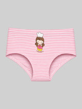 Girls 100% Cotton Panty with Soft Inner Elastic Comfort, Smooth Underwear Fit and Everyday Essentials - Pack of 3