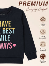 Baby Girls Round Neck Full Sleeves Sweatshirt for Casual Wear, Lounge Comfort and Everyday Wardrobe Use