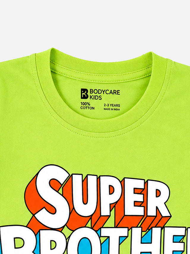 Baby Boys 100% Cotton T-Shirt Round Neck Half Sleeves Regular Fit Top with Soft Breathable Fabric for Daily Wear