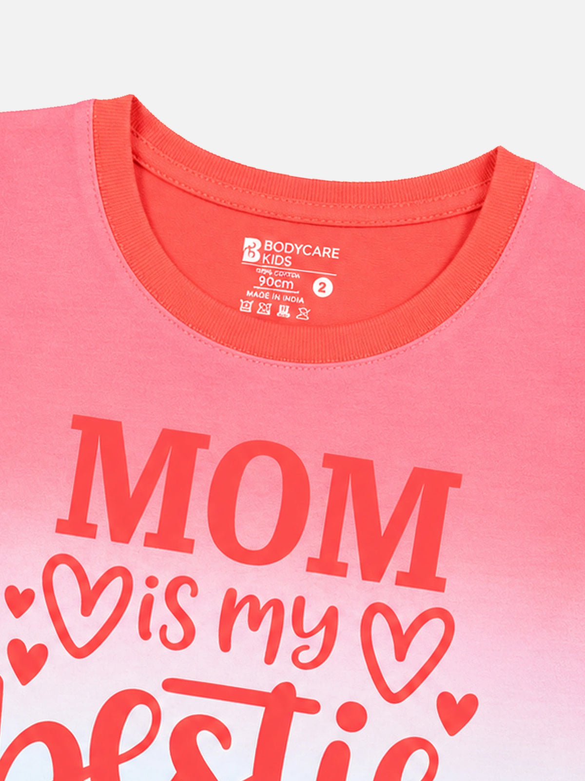 Baby Girls Round Neck Half Sleeve T-Shirt for Casual Wear, Easy Movement, Everyday Comfort and Regular Use