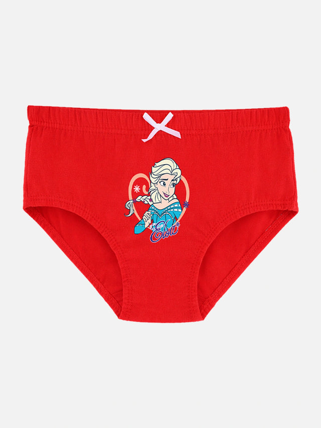 Girls Frozen Printed Innerwear Panty 100% Cotton Soft Skin Friendly for Everyday Comfort and Kids Essentials - Pack of 5