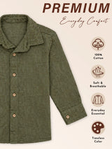 Baby Boys Cotton Full Sleeves Shirt with Regular Fit for Casual Wear, Easy Dressing and Everyday Styling