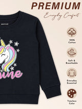 Baby Girls Round Neck Full Sleeve Sweatshirt for Easy Casual Wear, Everyday Comfort and Winter Styling