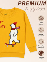 Baby Boys Round Neck Full Sleeve Sweatshirt for Regular Casual Wear, Comfortable Styling and Wardrobe Use