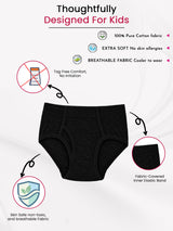 Boys Innerwear Briefs with Inner Elastic for Everyday Comfort, Easy Fit and Wardrobe Essentials - Pack of 6