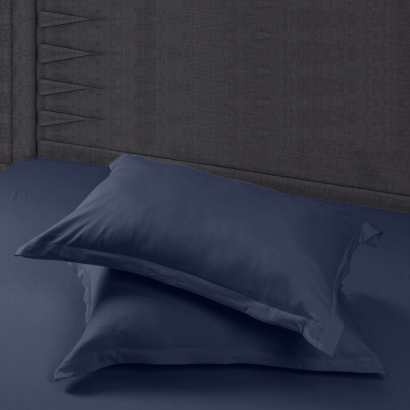 King Size Cotton Fitted Bedsheet Midnight Blue - Bodycare